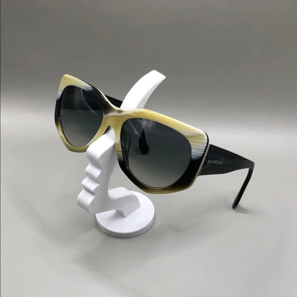 Balenciaga BA0018-64B SUNGLASSES coloured faux horn frame LENS SCRATCHES Italy
